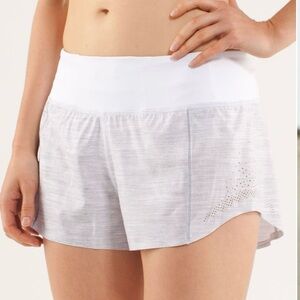 Lululemon Grey Light As Air Running Shorts Lined Lasercut Lightweight Size 10
